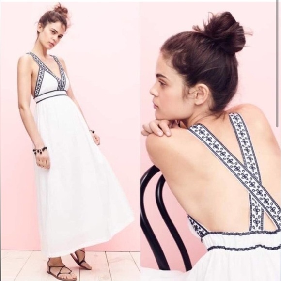 J. Crew White and Black Maxi Dress - Picture 2 of 11
